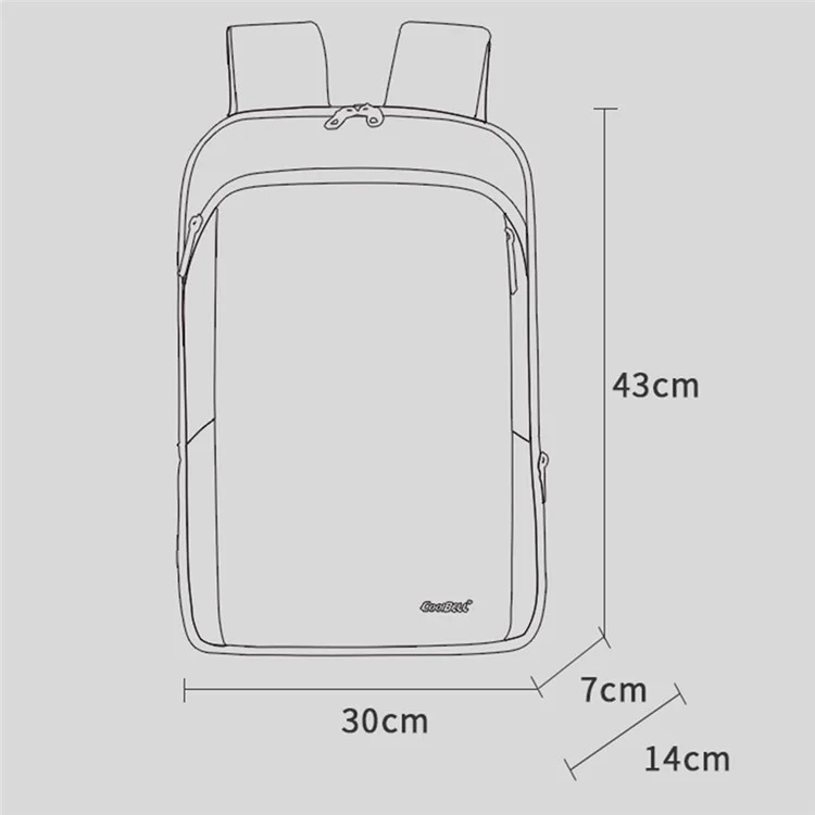 Coolbell CB-8282 Capacità Espandibile Spostamento da Viaggio Valente Anti-Splash Laptop Storage Daypack