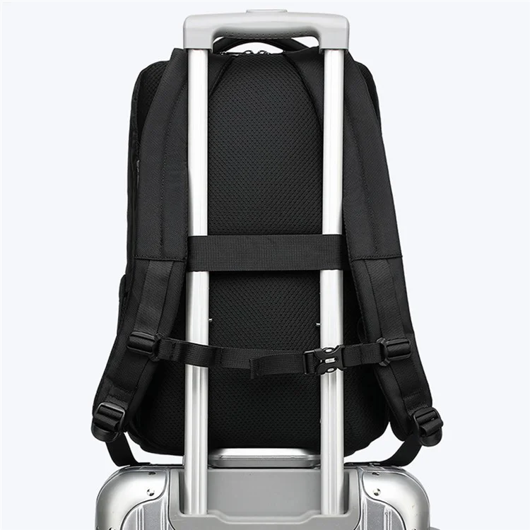 COOLBELL CB-8273 Men Business Travel Backpack Anti-Splash Large Capacity Laptop Dual Shoulder Bag - Black