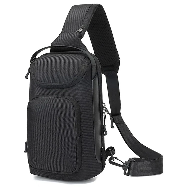 Coolbell CB-7202 Sac à Bandoulière Imperméable Men Hommes Poitrine Élégante Pour Ipad 7,9 Pouces - Noir