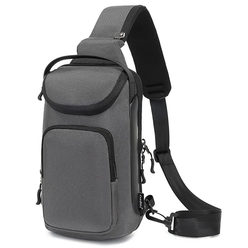 COOLBELL CB-7202 Waterproof Crossbody Bag Men Stylish Chest Pack for iPad 7.9-inch - Grey