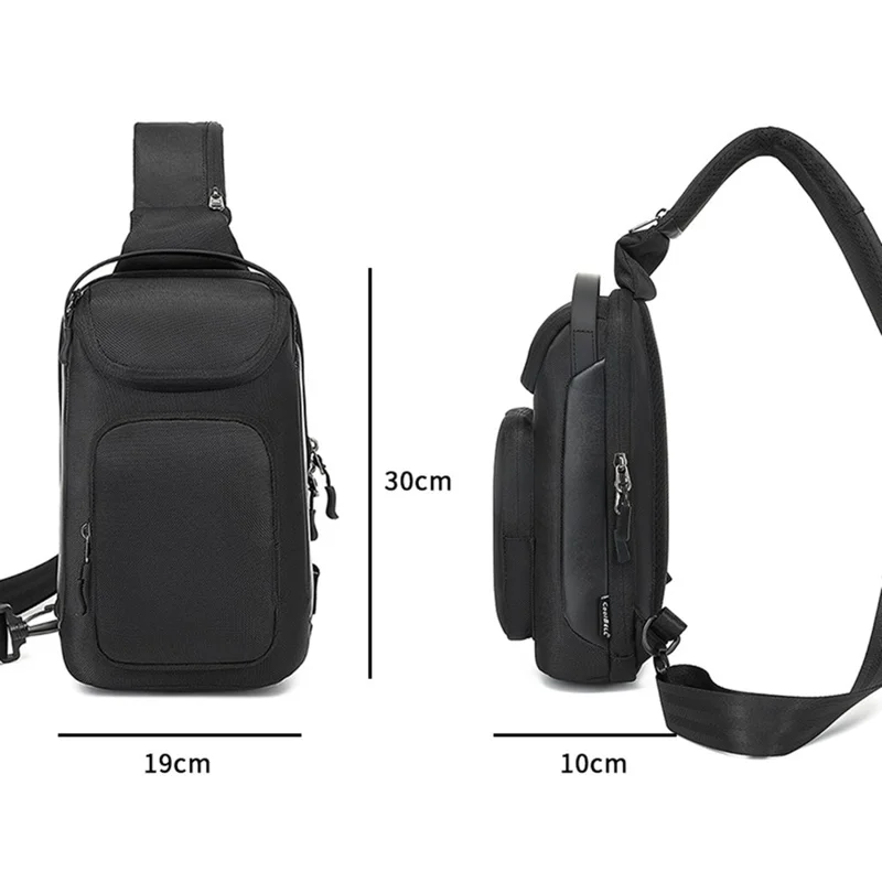 COOLBELL CB-7202 Waterproof Crossbody Bag Men Stylish Chest Pack for iPad 7.9-inch - Grey