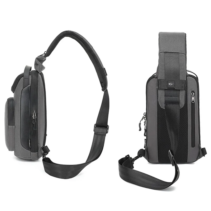 COOLBELL CB-7202 Waterproof Crossbody Bag Men Stylish Chest Pack for iPad 7.9-inch - Grey