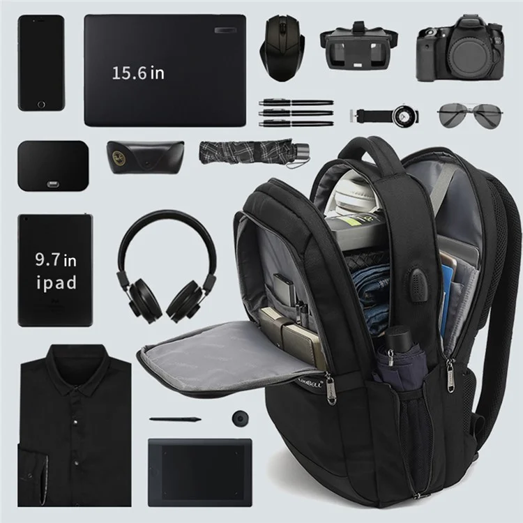 Coolbell CB-8227 Großer Laptop-rucksackstudenten Bookbag Waterd Travel Weekender Bag
