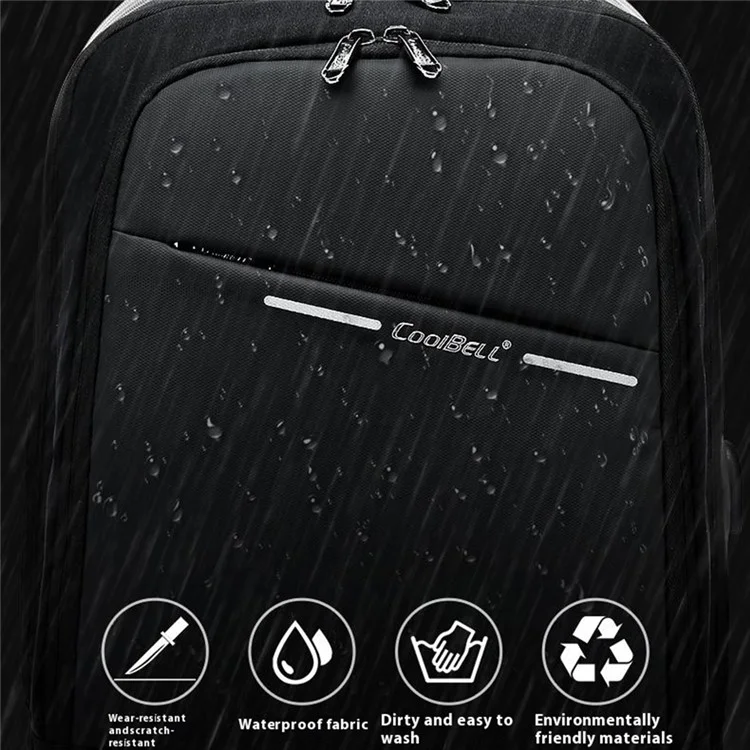 Coolbell CB-8218 Backpack Laptop da 15,6 Pollici di Grande Capacità Impermeabile Con Porta di Ricarica USB