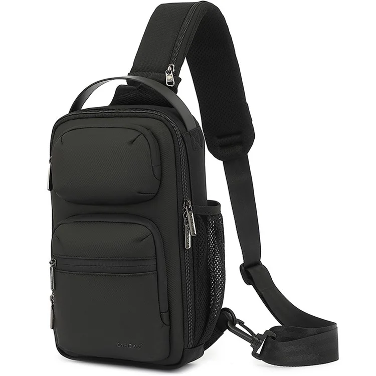 Coolbell CB-7209 Bolsa de Cofres Para Hombres Negocio Crossbody Bag Travel Hearing Bag Day Pack - Negro