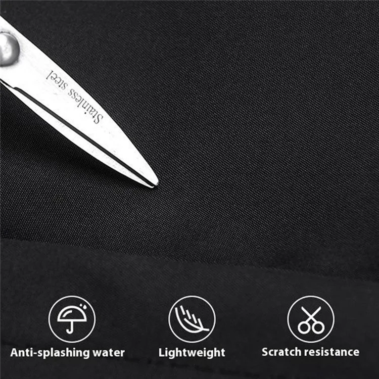 Großer Laptop-Rucksack Polyester Schülertasche Reiserucksack Beiläufiger Tagesrucksack - Schwarz