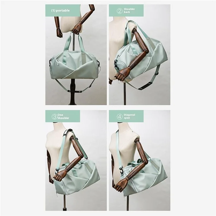 Bed-318 Oxford Tapts Sports Handpal Bolship Bolse Gym Bag Bols de Gimnasia Húmedo y Separación Duffle, Tamaño: L - Verde