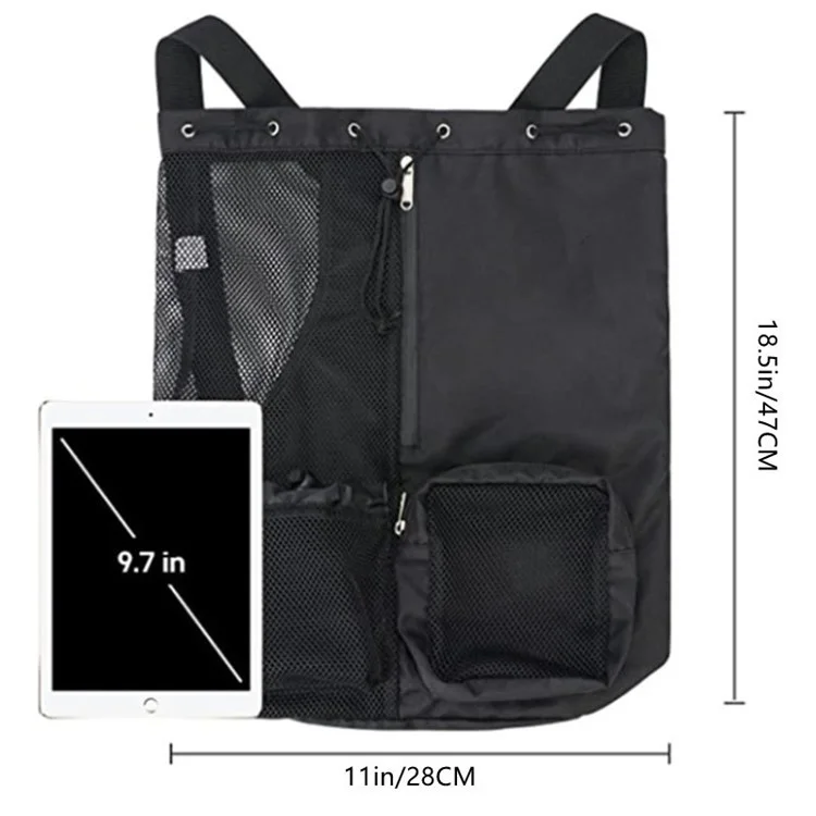 Halin A4011 Viagem ao ar Livre Nada de Escalada Dual Bolsa de Ombro de Tração de Mochila Mochila de Malha - Preto