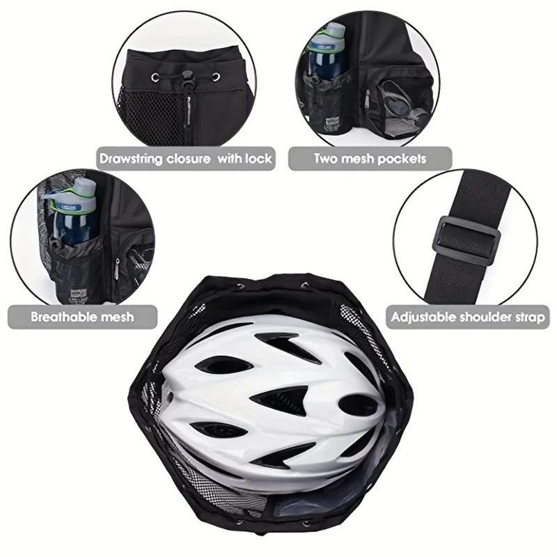 HALIN A4011 Outdoor Travel Swimming Climbing Dual Shoulder Bag Drawstring Mesh Design Backpack - Green