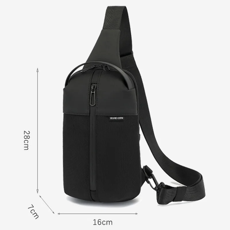 BOREIDEN BD1432 Men's Chest Bag Oxford Cloth Crossbody Bag Waterproof Daypack Travel Bag