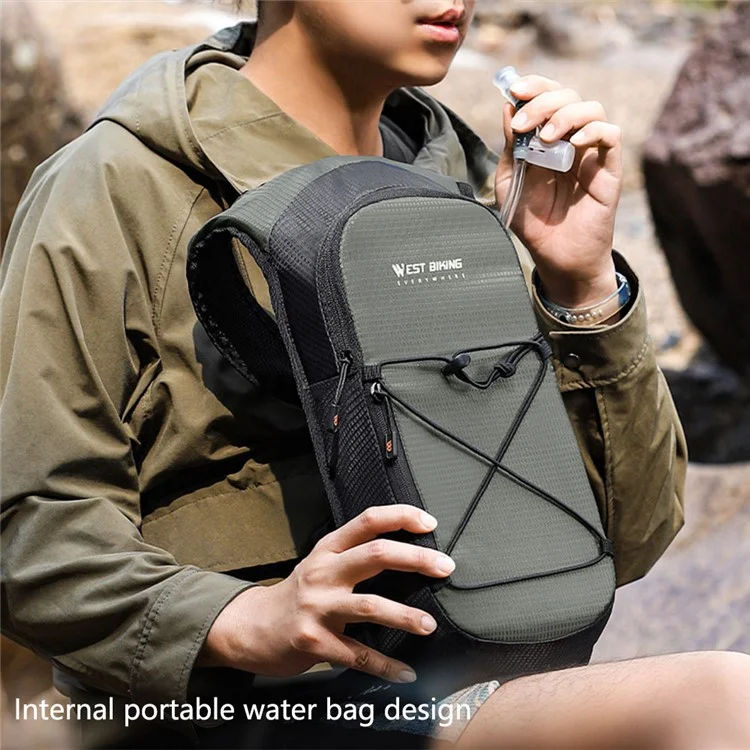 Biking Ovest YP0707378 Backpack Water Carrier Per Andare in Bicicletta, Alpinismo, Alpinismo - Grigio