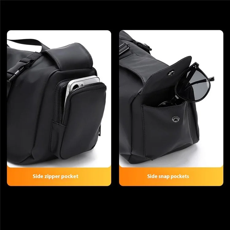 Weixier D503 Men Elegante Bolsa de Cuerpo Cruzado de Hombro de Gran Capacidad - Negro