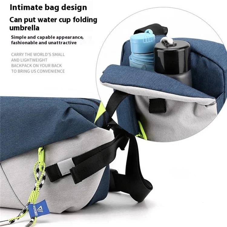 WEPOWER 1811 Stylish Men Large Capacity Messenger Bag Single Shoulder Crossbody Bag, Standard Version - Blue+Grey