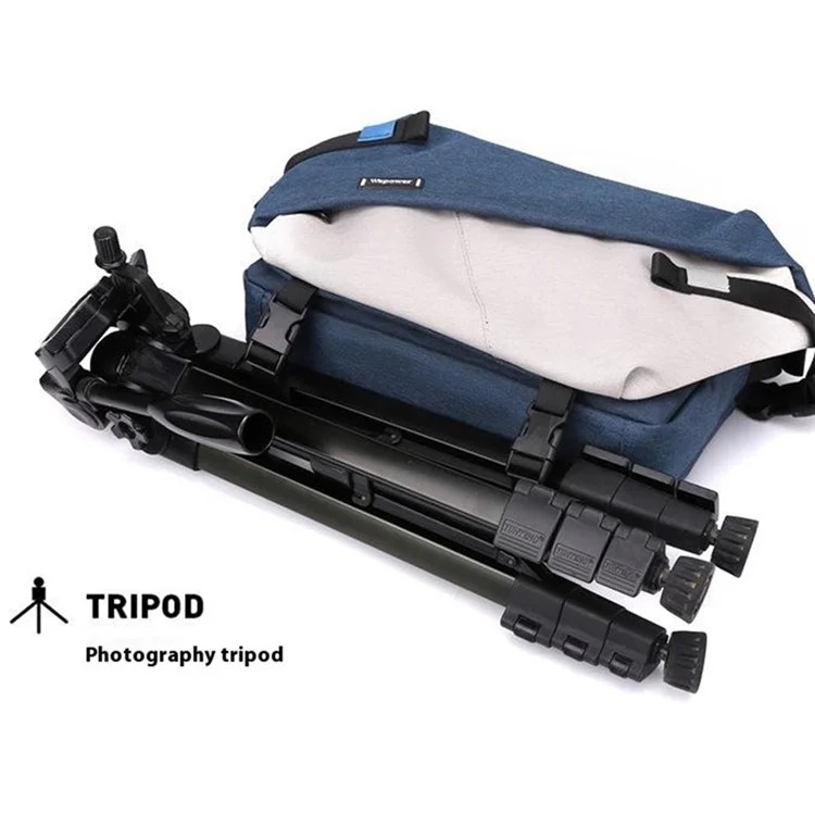 WEPOWER 1811 Stylish Men Large Capacity Messenger Bag Single Shoulder Crossbody Bag, Standard Version - Blue+Grey