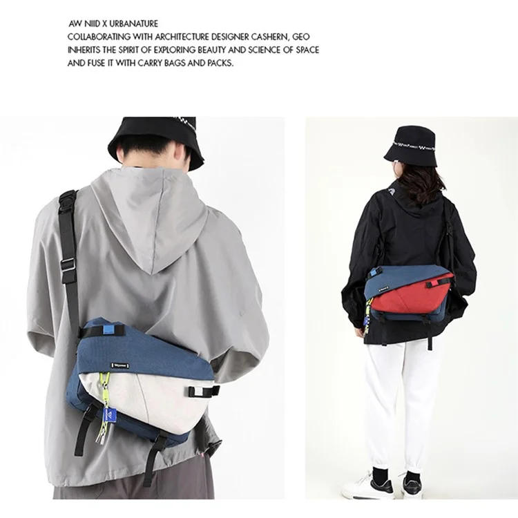 Wepower 1811 Elegante Uomo Elegante Borsa a Tracolla di Grande Capacità Borsa a Traversa a Spalla Singola, Versione Standard - Blu