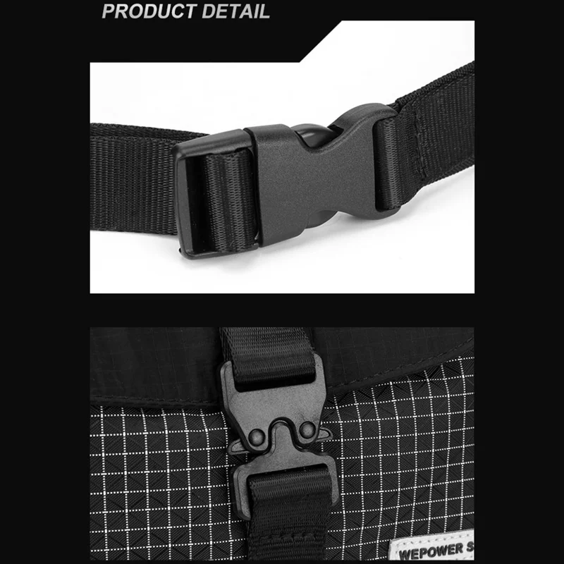 Wepower 866# Unisex Pudling Bag Waterpronation Nylon Cresest Crossbod - Черный