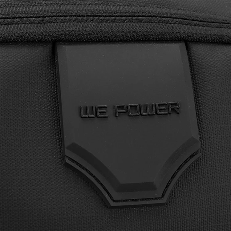 Wepower 1298# Waterproof Nylon Backpack Travel School Student Student Bag Daypack - Nero