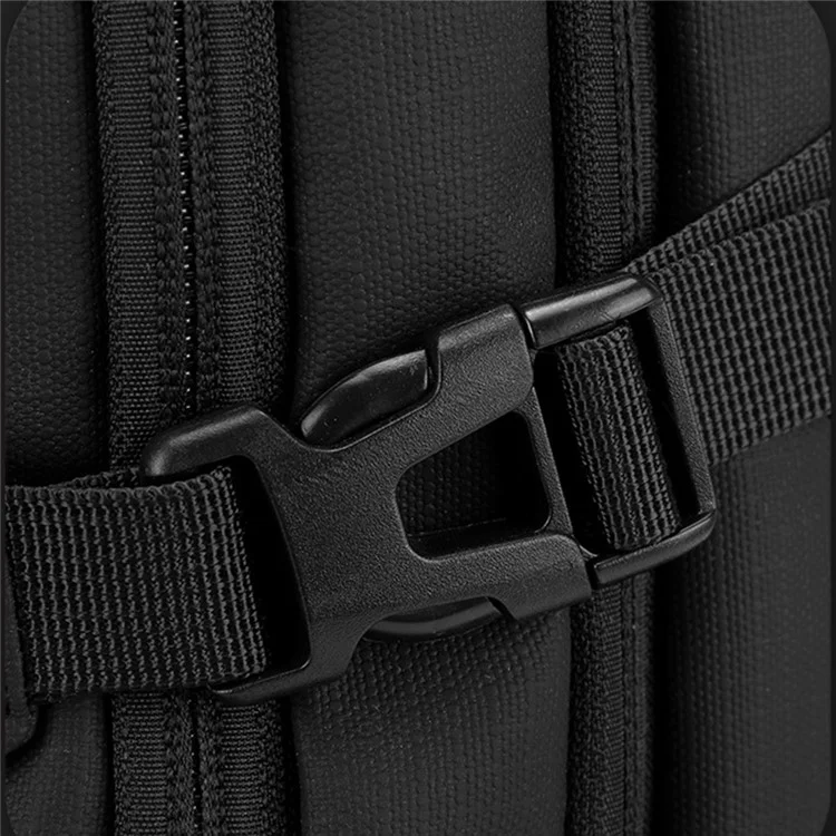 Wepower 1298# Waterproof Nylon Backpack Travel School Student Student Bag Daypack - Nero