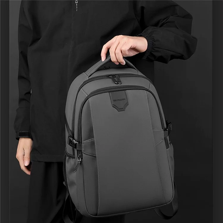 Wepower 1298# Waterproof Nylon Backpack Travel School Student Student Bag Daypack - Nero