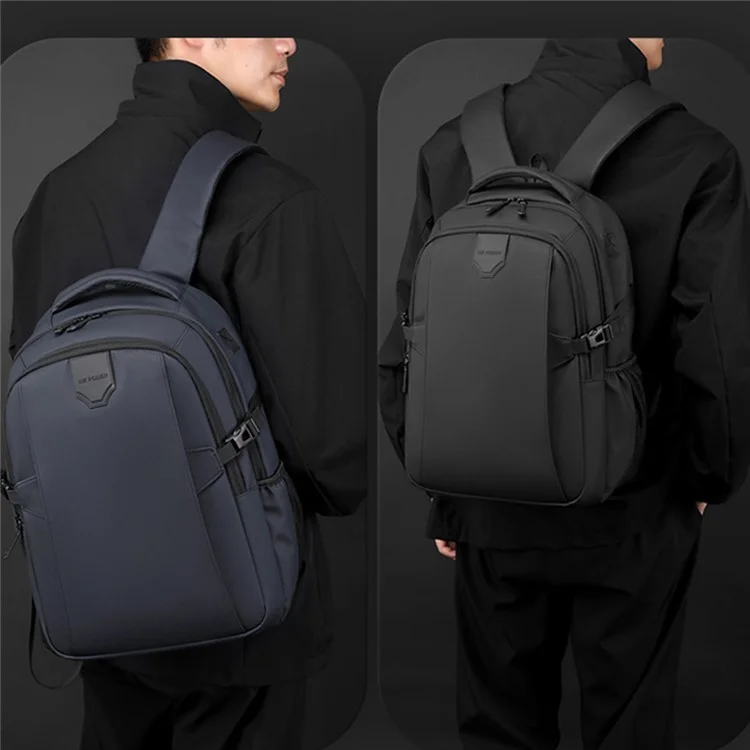 Wepower 1298# Waterproof Nylon Backpack Travel School Student Student Bag Daypack - Nero