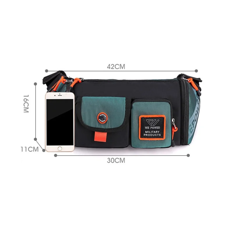 WEPOWER 5601 Stylish Casual Men Chest Bag Waterproof Nylon Single Shoulder Crossbody Bag - Green