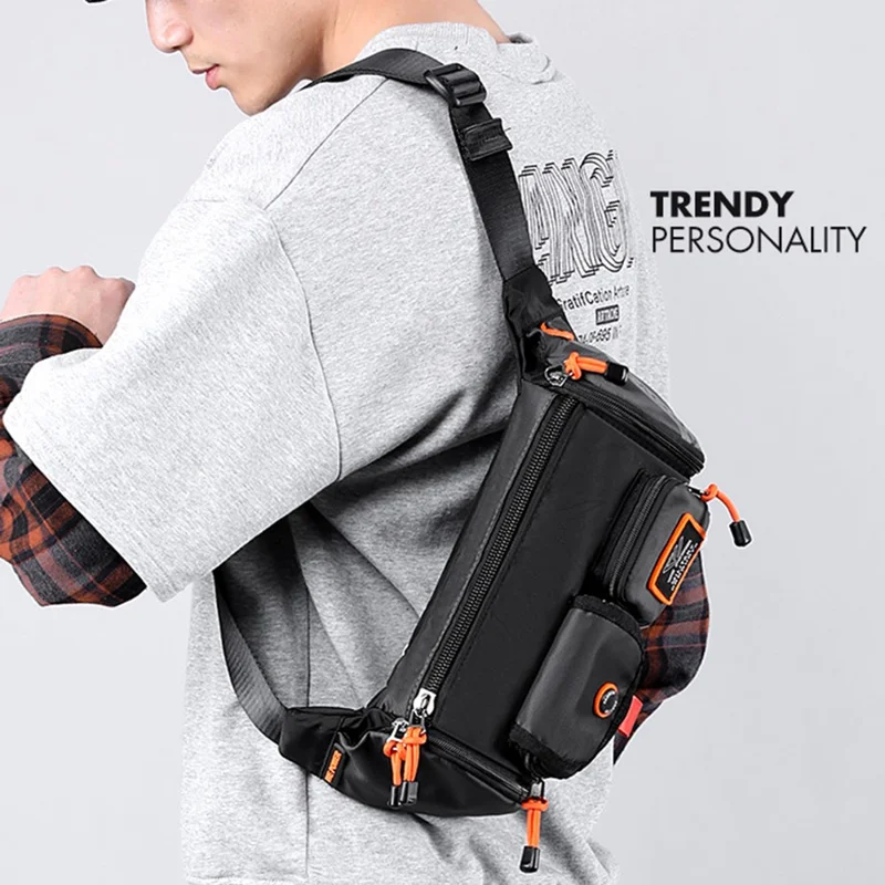 WEPOWER 5601 Stylish Casual Men Chest Bag Waterproof Nylon Single Shoulder Crossbody Bag - Green