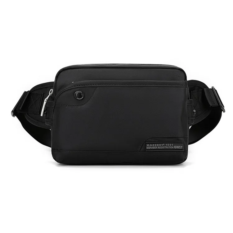 Wepower 999-16 Elegante Uomo Casual Casualmente Borsa in Giro Per la Vita Waterproof Nylon Single Occhy - Nero
