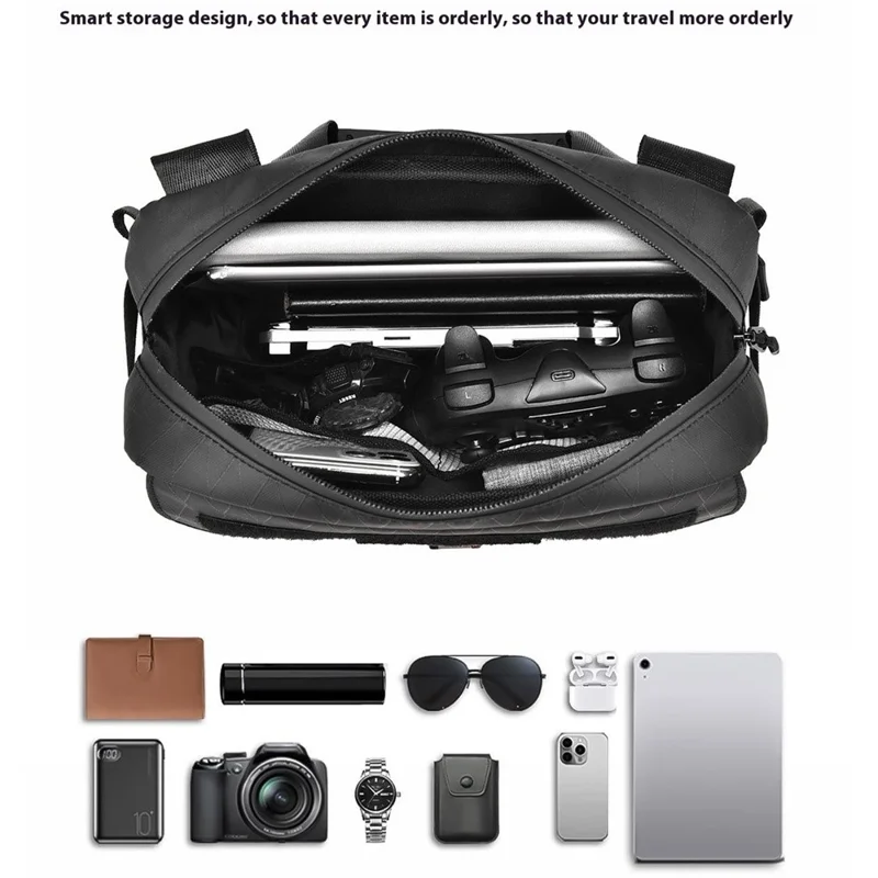 WEIXIER D404 Heren waterdichte crossbody tas met magnetische gesp, draagtas met statiefhouder, enkele schoudergordel - Camouflage