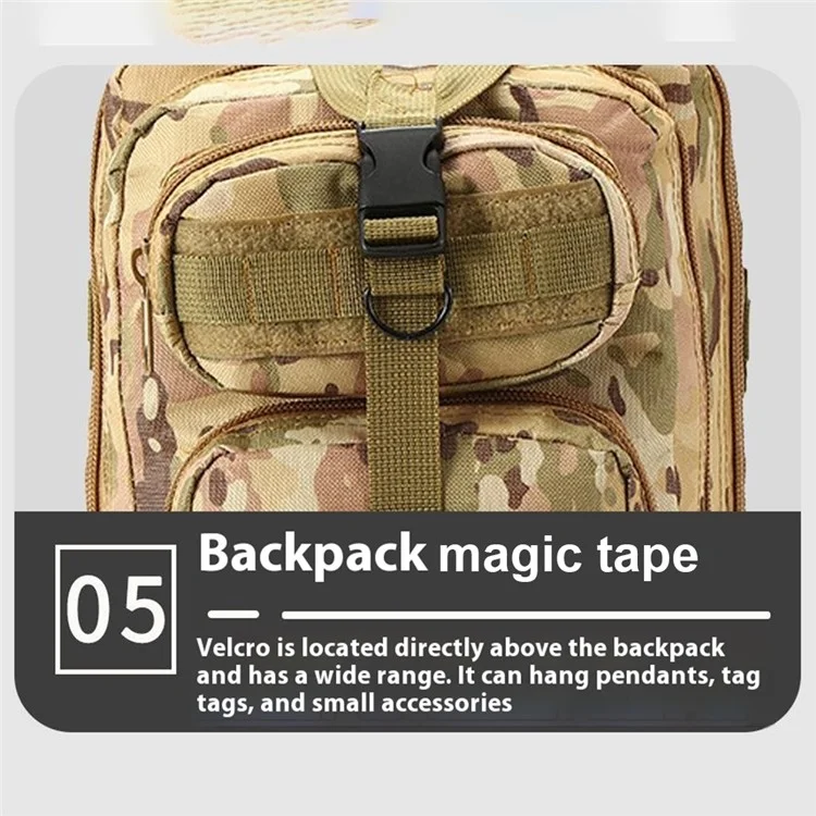 CH126 28-35L Outdoor Tactical Camping Climbing Rucksack 600D Oxford Cloth Backpack - Cp Camouflage

Рюкзак тактический походный для кемпинга и альпинизма CH126 28-35 л, из ткани Оксфорд 600D, в камуфляжной расцветке.