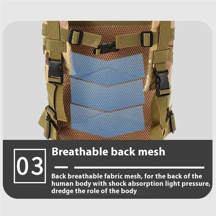 CH126 28-35L Outdoor Tactical Camping Climbing Rucksack 600D Oxford Cloth Backpack - Cp Camouflage

Рюкзак тактический походный для кемпинга и альпинизма CH126 28-35 л, из ткани Оксфорд 600D, в камуфляжной расцветке.