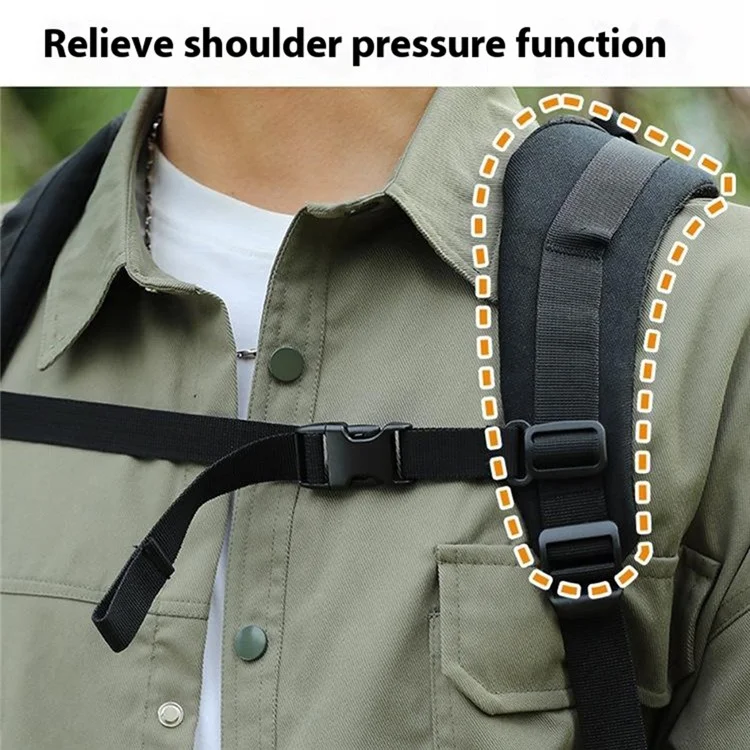 35L MOLLE Tactical Backpack High Density Polyester Shoulder Bag for Outdoor Mountaineering Hiking - Black