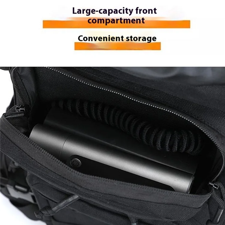 35L MOLLE Tactical Backpack High Density Polyester Shoulder Bag for Outdoor Mountaineering Hiking - Black