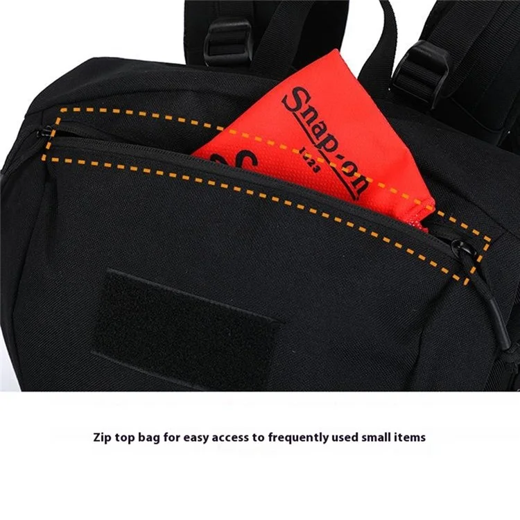 35L MOLLE Tactical Backpack High Density Polyester Shoulder Bag for Outdoor Mountaineering Hiking - Black