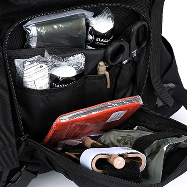 35L MOLLE Tactical Backpack High Density Polyester Shoulder Bag for Outdoor Mountaineering Hiking - Black