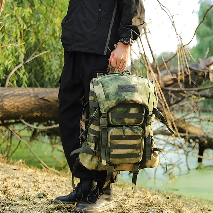 35L MOLLE Tactical Backpack High Density Polyester Shoulder Bag for Outdoor Mountaineering Hiking - Black