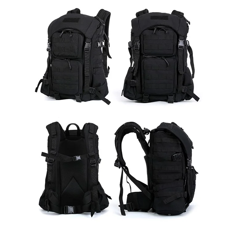 35L MOLLE Tactical Backpack High Density Polyester Shoulder Bag for Outdoor Mountaineering Hiking - Black