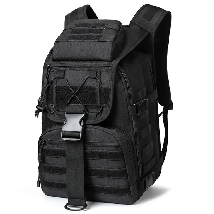X7 Mochila táctica à prova d'água para camping e trilhas - Preta