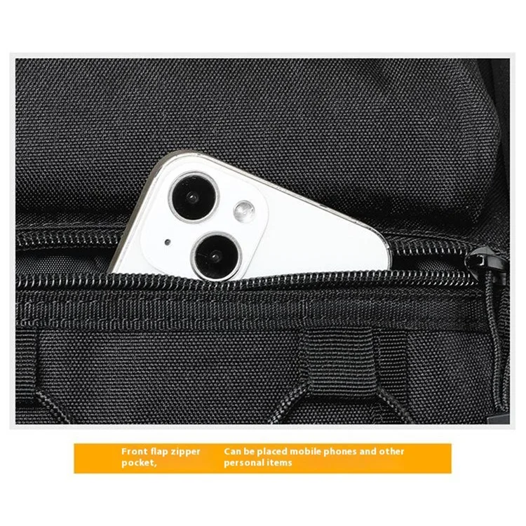 X7 Mochila táctica à prova d'água para camping e trilhas - Preta