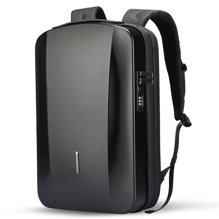 Mochila para laptop MARK RYDEN MR8918Pro de 17,3 polegadas com carcaça rígida e trava anti-furto - Preta