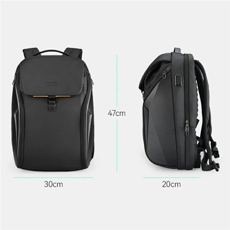 Mochila para laptop Mark Ryden para homens, à prova d'água, bolsa de ombro de viagem com porta de carregamento externa.