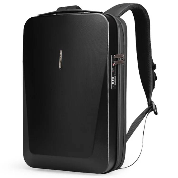 MARK RYDEN MR-7612 Hard Shell Men Backpack ABS+Oxford Cloth Laptop Storage Daypack - Black
