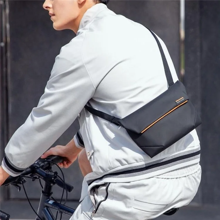 MARK RYDEN MR468 Crossbody Shoulder Bag Oxford Fabric Pack with 76-143cm Adjustable Shoulder Strap - Elegant Black