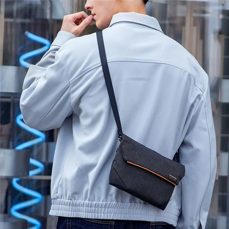 MARK RYDEN MR468 Crossbody Shoulder Bag Oxford Fabric Pack with 76-143cm Adjustable Shoulder Strap - Elegant Black