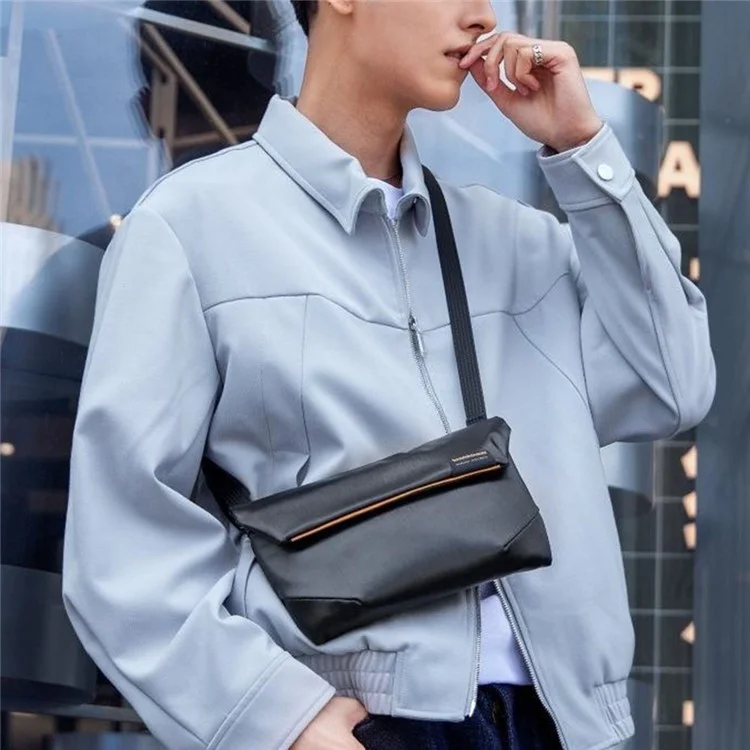 MARK RYDEN MR468 Crossbody Shoulder Bag Oxford Fabric Pack with 76-143cm Adjustable Shoulder Strap - Elegant Black