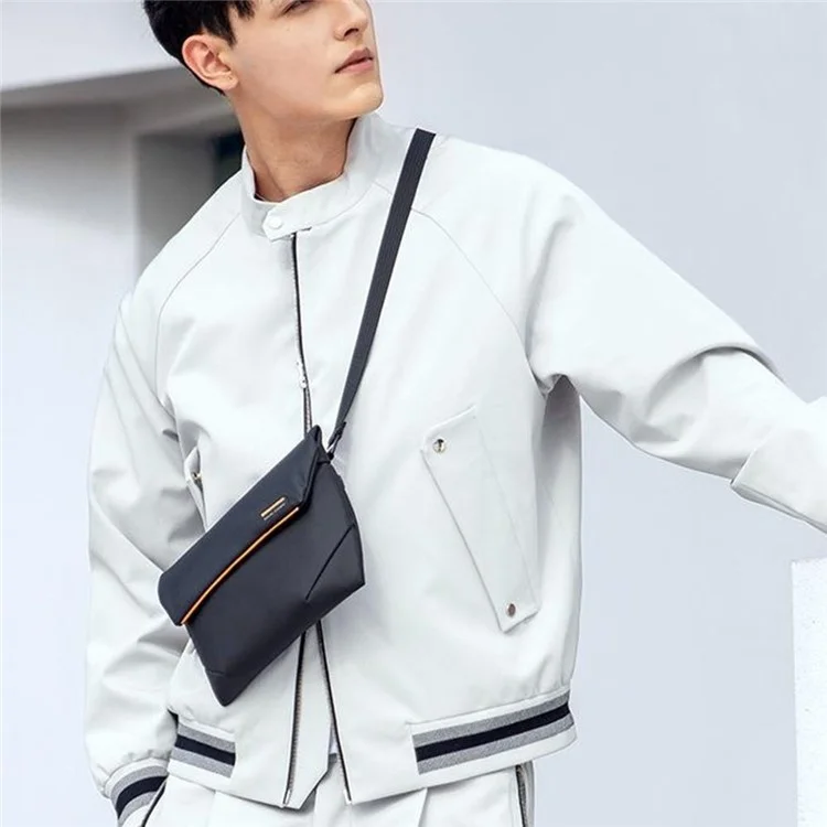 MARK RYDEN MR468 Crossbody Shoulder Bag Oxford Fabric Pack with 76-143cm Adjustable Shoulder Strap - Elegant Black