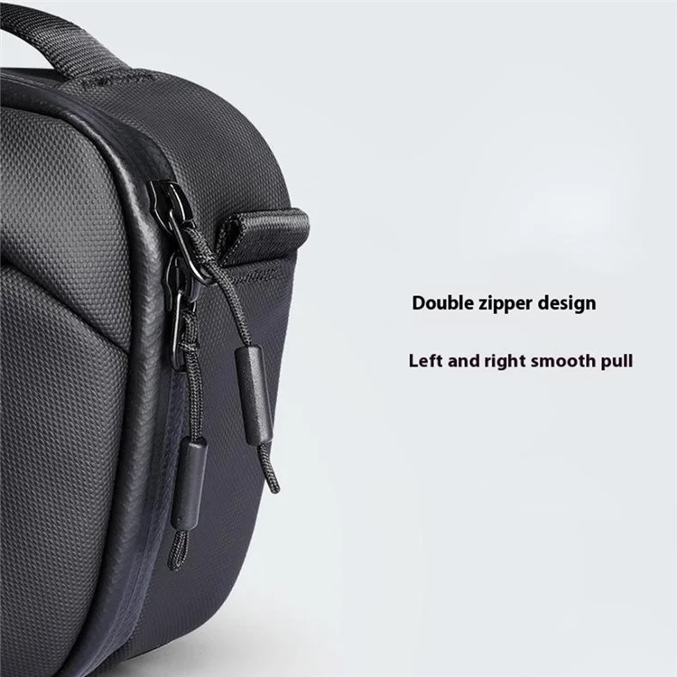 MARK RYDEN MR165 Waterproof Men Single Shoulder Bag Travel Crossbody Bag Built-In Key Holder - Black