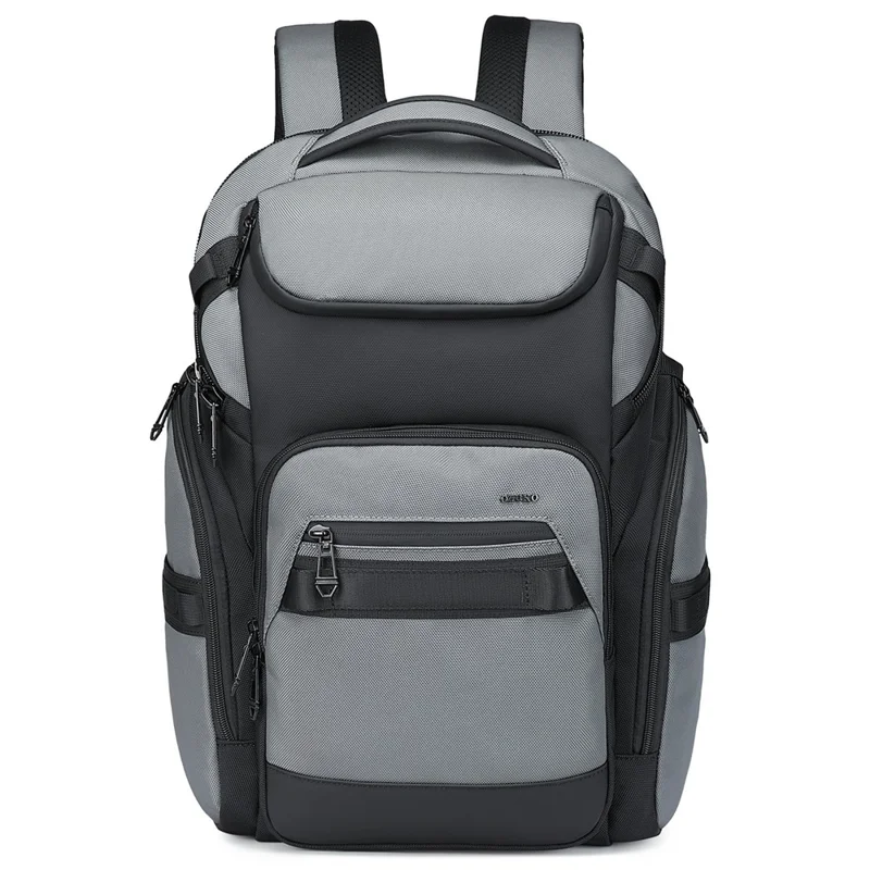 OZUKO 9799 Business Laptop Backpack Waterproof Oxford Cloth Travel Dual Shoulder Bag - Grey