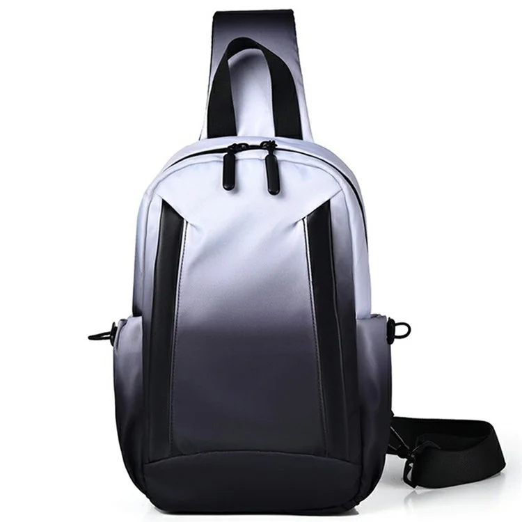 YS607 Bolsa de peito masculina de moda com cor degradê, de tecido Oxford à prova d'água - Cor de tinta