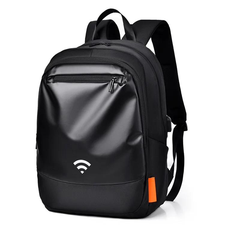 YS3699 Wasserdichter 15,6-Zoll-Laptop-Rucksack mit großer Kapazität, Herren-Reiseschulterbeutel - Schwarz