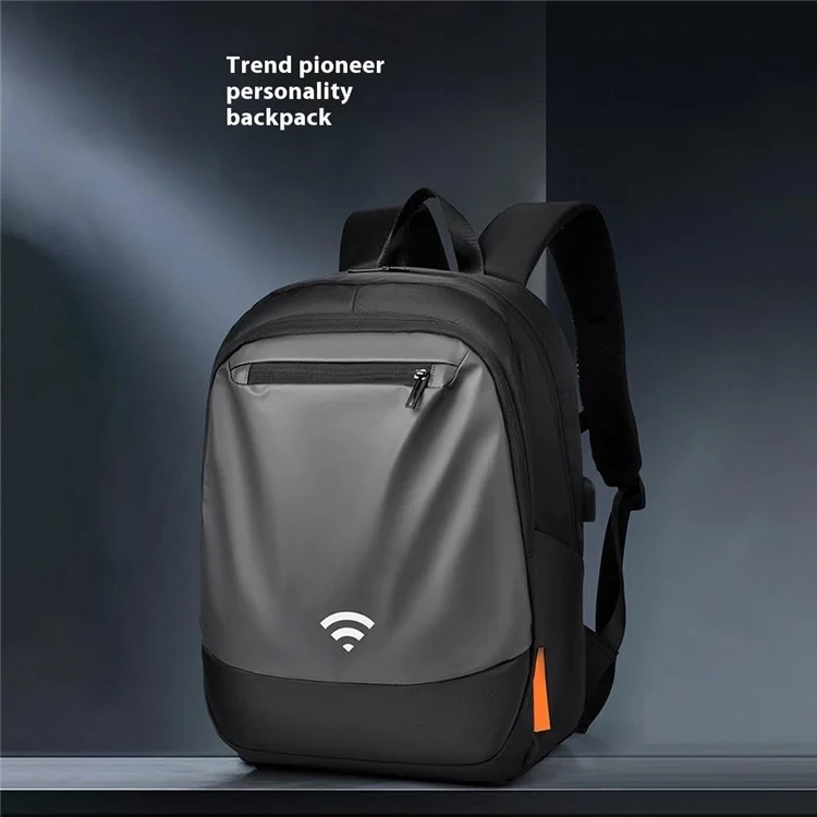YS3699 Wasserdichter 15,6-Zoll-Laptop-Rucksack mit großer Kapazität, Herren-Reiseschulterbeutel - Schwarz